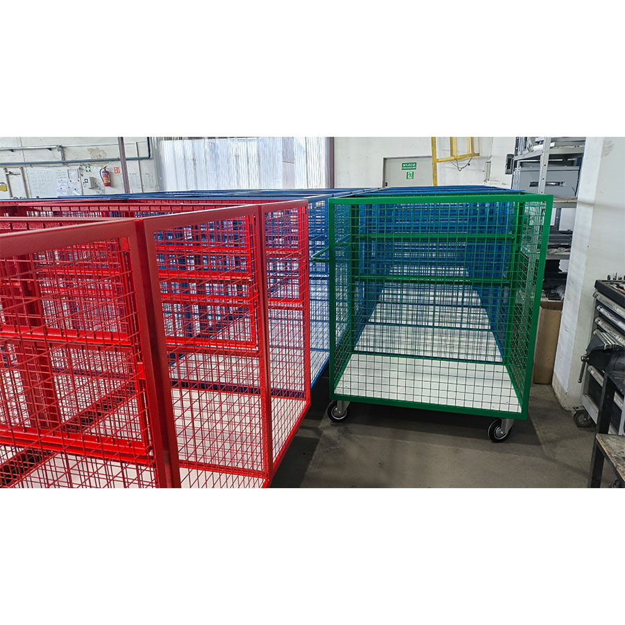 kontenery siatkowe wózki