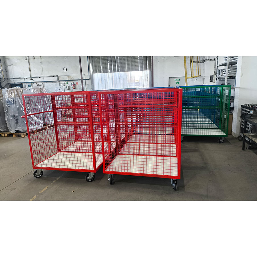 kontenery siatkowe wózki